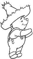 A coloring page of winnie the pooh